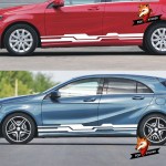 Car Sticker Car Auto Side Car Dual Racing Stripes for Benz A Class Vinyl Lower Door Decals Side Stickers Car Styling